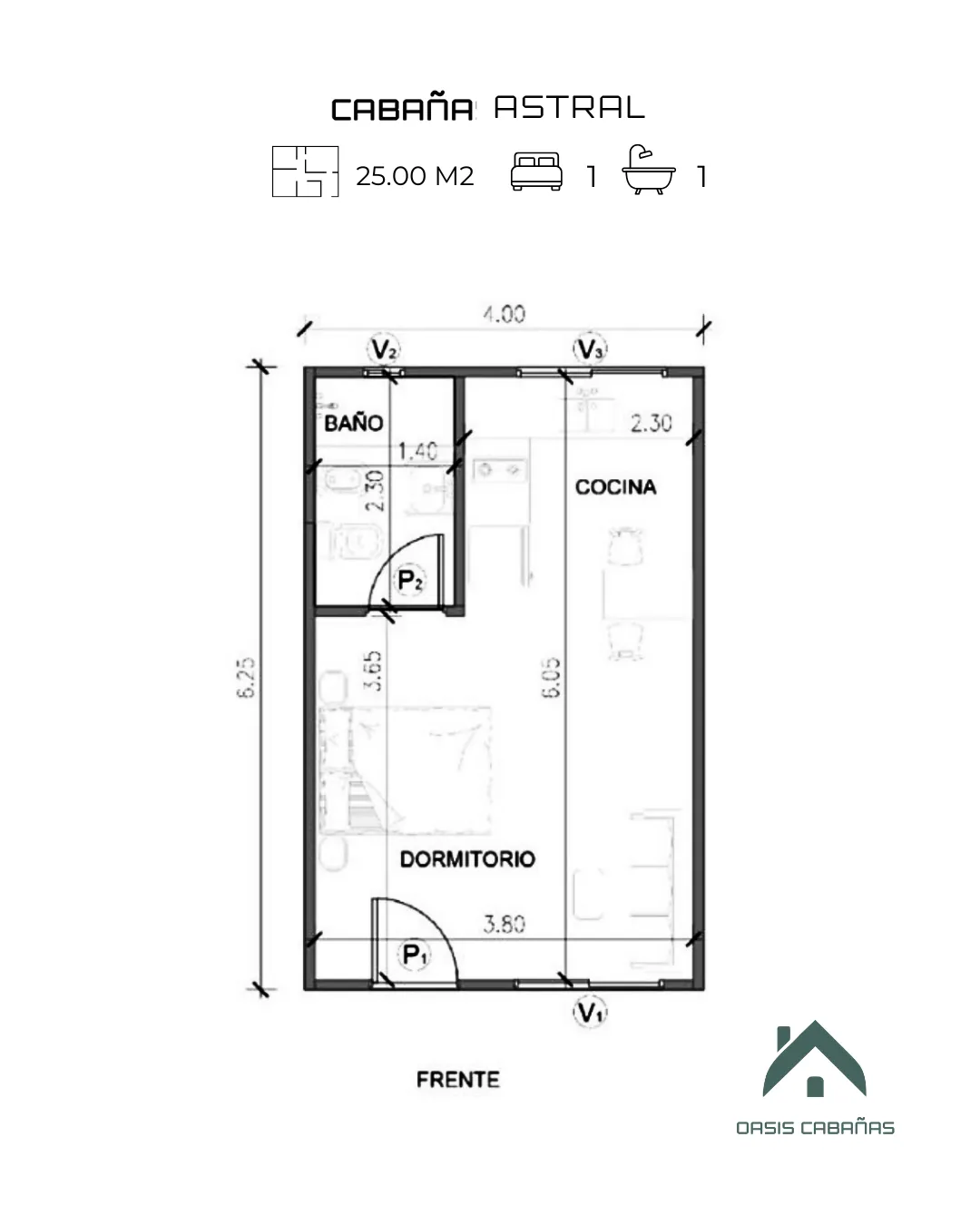 Plano de cabaña astral